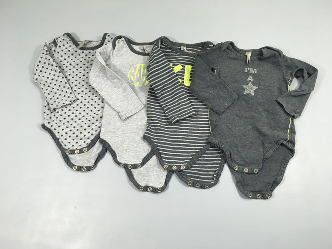 4 Bodies m.l gris étoile, moins cher chez Petit Kiwi