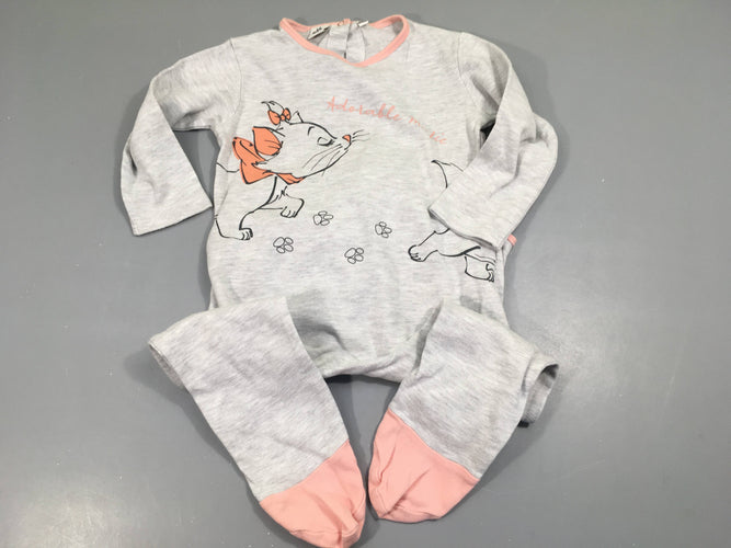 Pyjama "adorable marie" gris clair, moins cher chez Petit Kiwi
