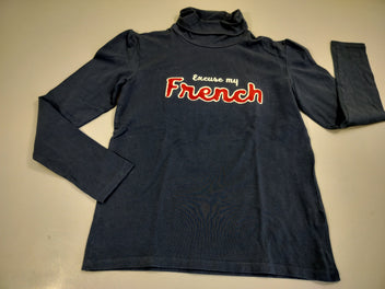 T-shirt m.l col roulé bleu marine