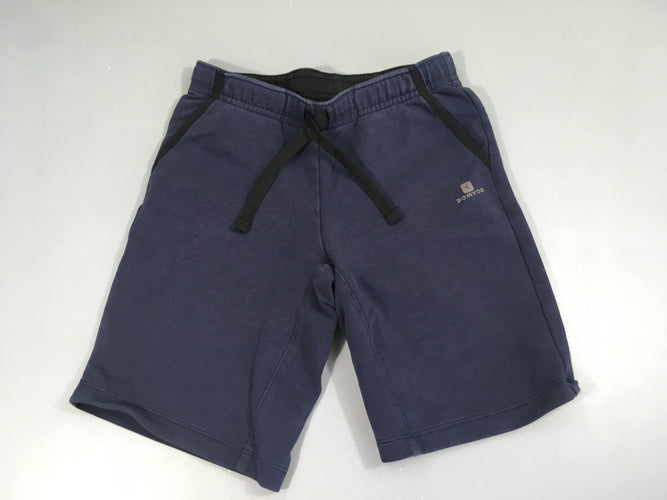 Short molleton bleu marine Domyos, moins cher chez Petit Kiwi