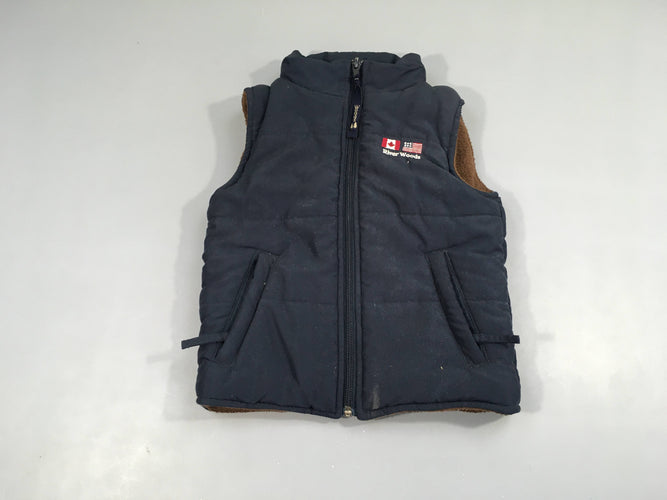 Bodywarmer bleu foncé doublé polar River Woods 100% Polyester, moins cher chez Petit Kiwi