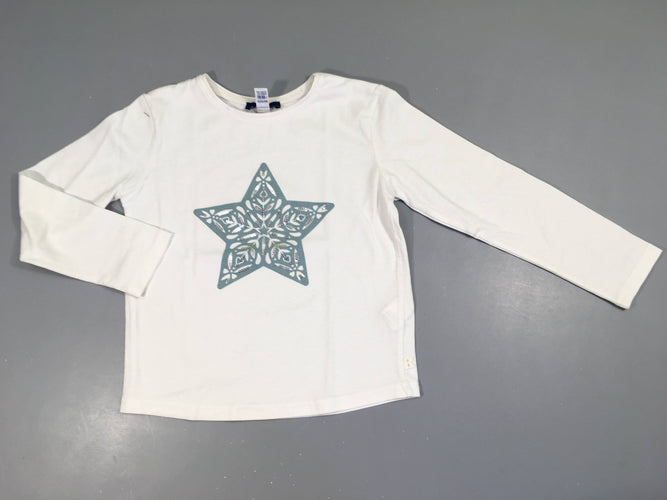 T-shirt m.l blanc étoiles sequins, moins cher chez Petit Kiwi