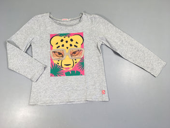 T-shirt m.l gris chiné lunettes relief