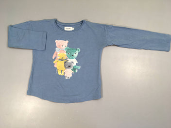 T-shirt m.l bleu oursons