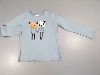 T-shirt m.l bleu animaux