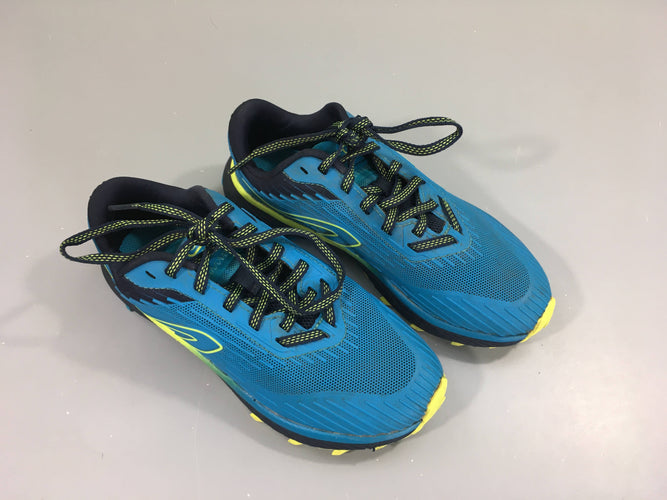 Baskets de running et cross countrayé turquoise, moins cher chez Petit Kiwi