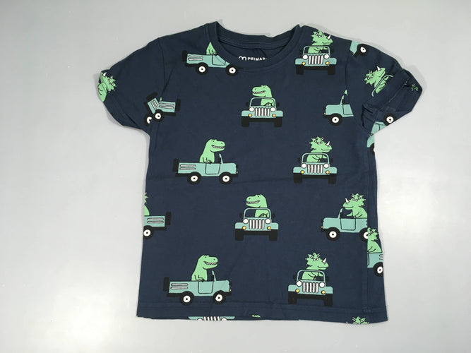 T-shirt m.c bleu foncé dinos, moins cher chez Petit Kiwi