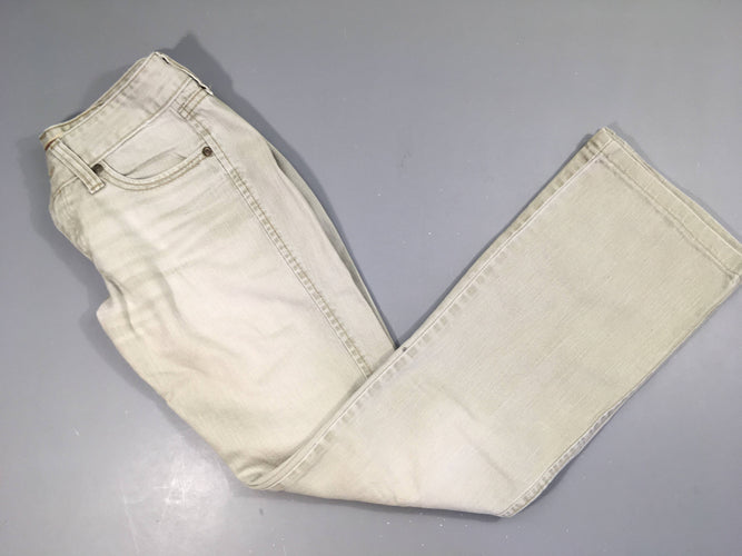 Jeans taille basse beige grisé 34, moins cher chez Petit Kiwi