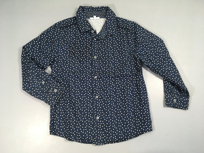 Chemise m.l bleu foncé étoiles blanches, moins cher chez Petit Kiwi