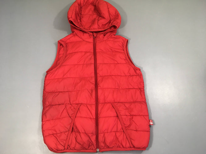 Bodywarmer rouge à capuche, moins cher chez Petit Kiwi