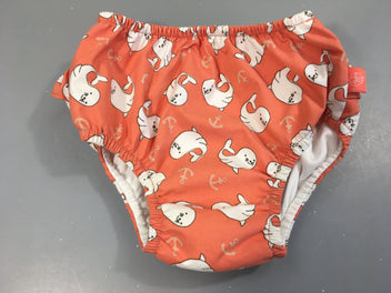 Culotte de maillot orange animaux