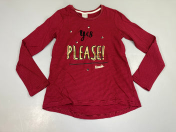 T-shirt m.l bordeaux rayé rose please!