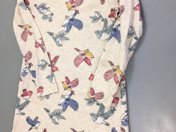 Robe pull ml molleton greige chiné oiseaux-Petite tache avant