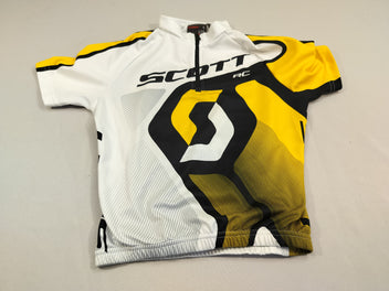 T-shirt m.c de cyclis.me blanc et jaune Scott