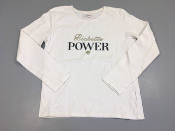 T-shirt m.l blanc bichette power Tache bas manche G