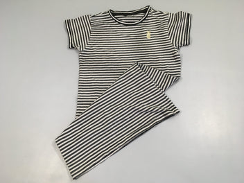 Robe m.c jersey lignes noir et blanc 95% coton/élasthane