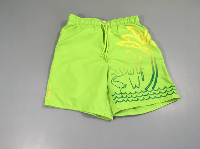 Maillot short vert flash Tribord, moins cher chez Petit Kiwi