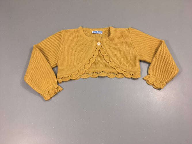 Gilet court moutarde, moins cher chez Petit Kiwi