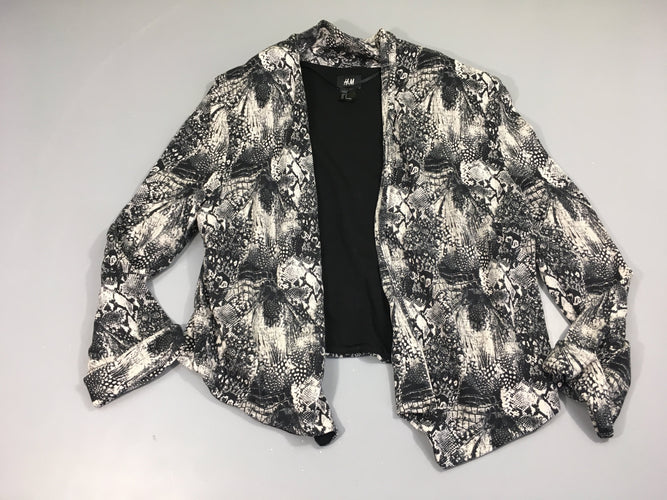 Gilet noir épaulettes effets beiges, moins cher chez Petit Kiwi