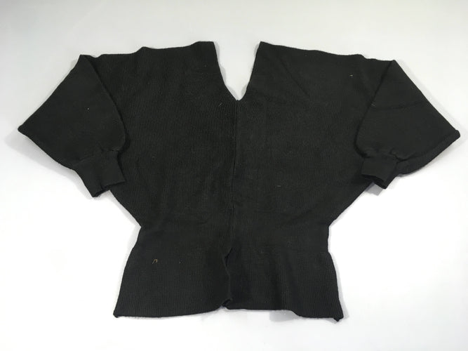 Pull col V avant-arrière noir, moins cher chez Petit Kiwi