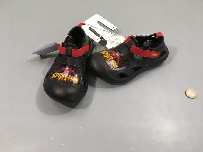 NEUF sabots style Crocs noires Spiderman, 28, moins cher chez Petit Kiwi