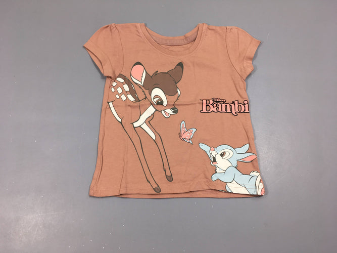 T-shirt m.c vieux rose Bambi, moins cher chez Petit Kiwi