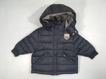 Veste à capuche bleu foncé doublée polar Week-end à la mer