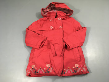 Manteau 2en1 à capuche rose doublure bodywarmer matelassé