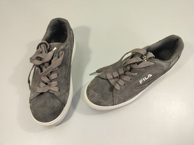 Baskets grises, semelles compensées  -37, moins cher chez Petit Kiwi