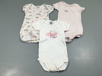 Lot de 3 bodies m.c, 1 blanc