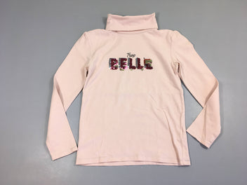 T-shirt m.l rose pâle belle equins réversibles col roulé