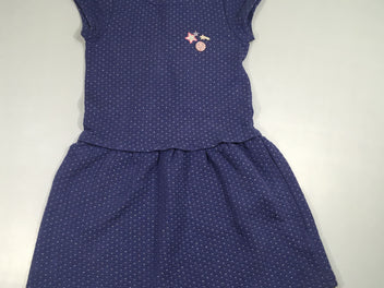 Robe m.c molleton bleu irisé étoiles, un peu boulochée