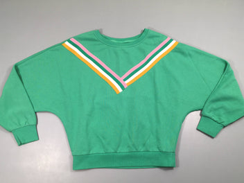 Sweat vert V arc-en-ciel Bouloché!!