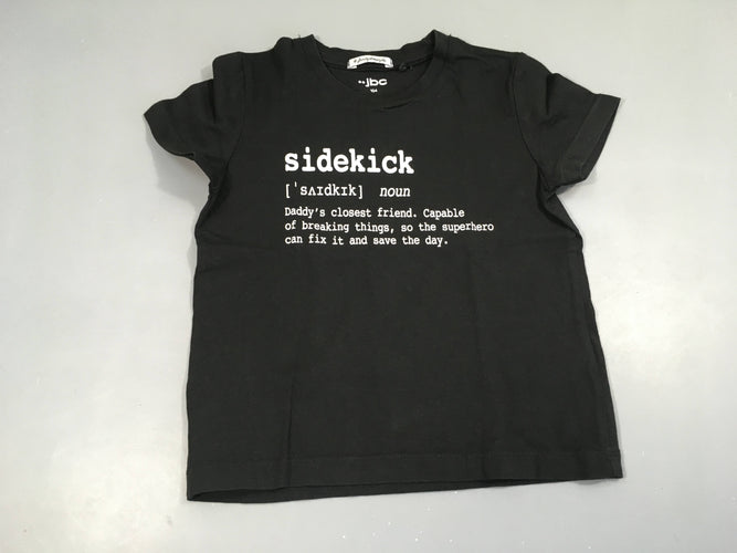 T-shirt m.c noir, sidekick, moins cher chez Petit Kiwi