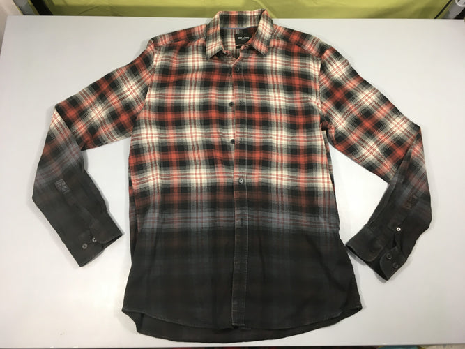 Chemise m.l style flanelle à carreaux noir-rouge Only &Son, moins cher chez Petit Kiwi
