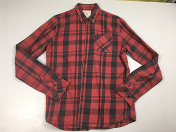 Chemise m.l à carreaux rouge-noir