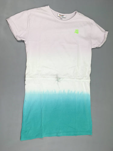 Robe m.c jersey blanc dégradé bleu, moins cher chez Petit Kiwi