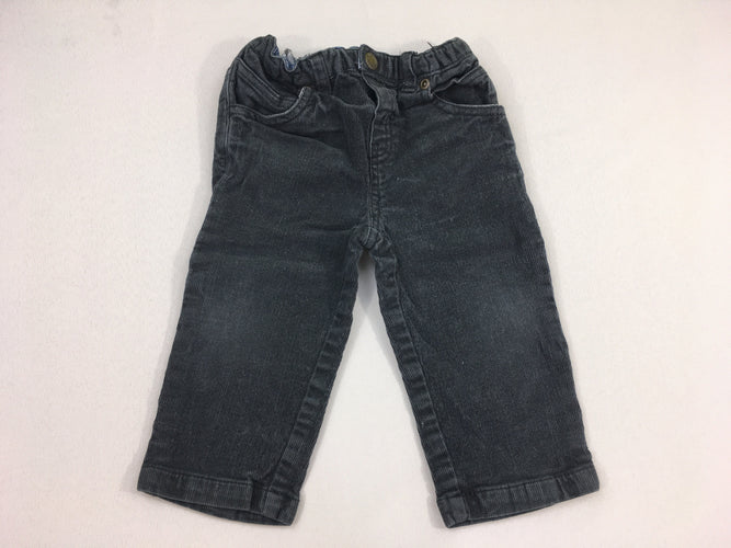 Pantalon velours côtelé bleu foncé, moins cher chez Petit Kiwi