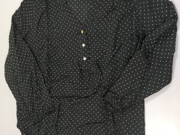Blouse ml noir pois