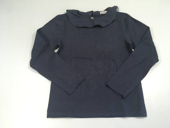 T-shirt m.l bleu marine col léger