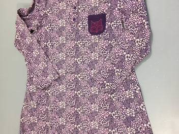 Robe m.l mauve fleuri renard poche