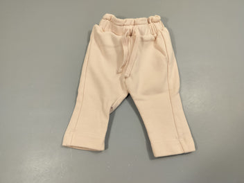 Pantalon molleton rose clair, intérieur doux et chaud 70% coton 30% polyester