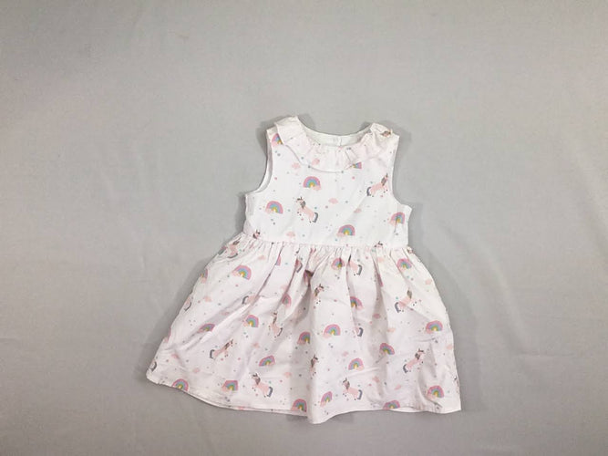 Robe s.m rose pâle licornes, moins cher chez Petit Kiwi