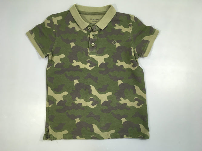 Polo m.c kaki camouflages, moins cher chez Petit Kiwi