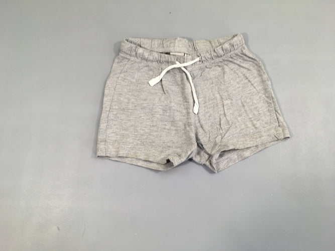 Short jersey gris chiné, moins cher chez Petit Kiwi