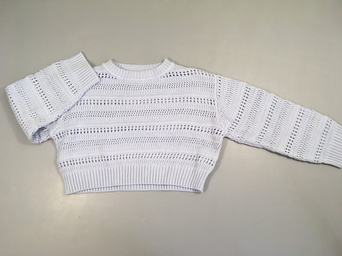 Pull mailles cropped bleu clair, moins cher chez Petit Kiwi