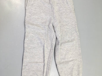 Pantalon de training gris chiné, légèrement bouloché