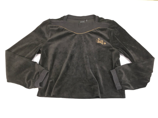 Pull court velours noir Ikks, moins cher chez Petit Kiwi