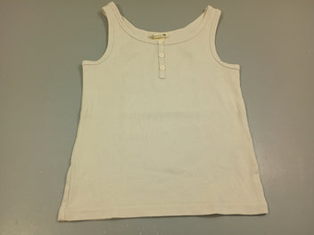 Débardeur côtelé blanc