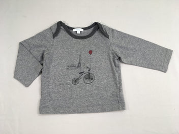 T-shirt m.l gris vélo